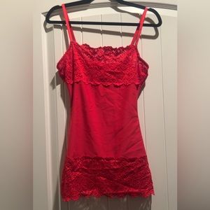 Red Lacey Mini Dress | Women’s | Size: L | Brand: Tuck